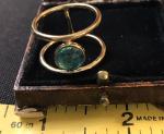 Vintage Blue Gemstone Ring in Gold Plate