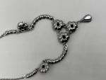 Rainbow Iris Glass Stone Collar Chain Necklace