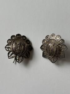 Vintage Silver Filigree Drop Earrings