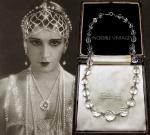 1920s Art Deco Rock Crystal Silver Necklace
