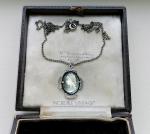 Victorian Lady Silver Cameo Pendant Necklace