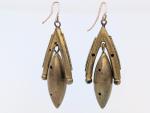 19th Century Victorian Etruscan Revival Gilt Earrings