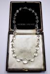 1920s Art Deco Rock Crystal Silver Necklace