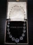 1920s Art Deco Rock Crystal Silver Necklace