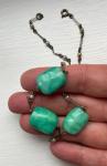 Turquoise Stone Antique Necklace with Seed Pearls