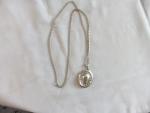 Edwardian Silver Embossed Locket with Chain