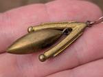 19th Century Victorian Etruscan Revival Gilt Earrings