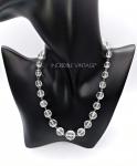 1920s Art Deco Rock Crystal Silver Necklace