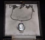 Victorian Lady Silver Cameo Pendant Necklace