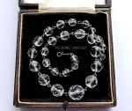 1920s Art Deco Rock Crystal Silver Necklace