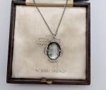 Victorian Lady Silver Cameo Pendant Necklace