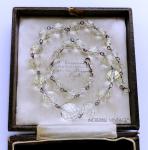 1920s Art Deco Rock Crystal Silver Necklace