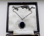 Victorian Lady Silver Cameo Pendant Necklace