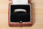 Art Deco 18ct Gold Diamond Boat Head Ring