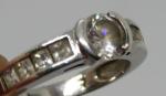Vintage Art Deco Sterling Silver Zirconia Ring, Size O