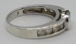 Vintage Art Deco Sterling Silver Zirconia Ring, Size O