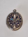 Victorian 9ct Gold Enamel Front & Back Locket