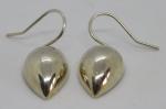 Vintage Art Deco Sterling Silver Oval Earrings