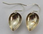 Vintage Art Deco Sterling Silver Oval Earrings