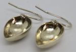 Vintage Art Deco Sterling Silver Oval Earrings