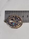 Victorian 9ct Gold Enamel Front & Back Locket