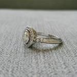 Art Deco 2 Ct Diamond Engagement Ring in 14K White Gold