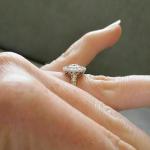 Art Deco 2 Ct Diamond Engagement Ring in 14K White Gold