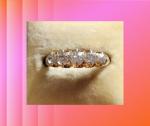 Victorian 5 Diamond 18ct Gold Eternity Ring