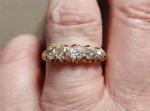Victorian 5 Diamond 18ct Gold Eternity Ring