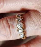 Victorian 5 Diamond 18ct Gold Eternity Ring