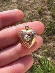 Victorian 9ct Rose Gold Seed Pearl Heart Locket