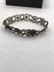 Antique Silver Filigree Circle Bracelet
