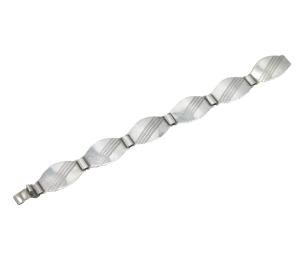 Art Deco Sterling Silver Panel Bracelet, 1945