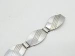 Art Deco Sterling Silver Panel Bracelet, 1945