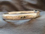 1925 Sheffield Silver Hinged Bangle Bracelet