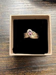 Victorian 9 Carat Rose Gold Ruby Ring