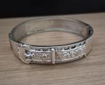 Victorian Silver Buckle Bangle Bracelet