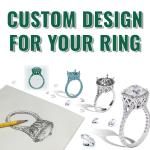 3 Ct Antique Round Cut White & Sapphire Ring
