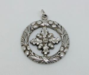 Edwardian Silver Oak Leaves & Acorns Pendant