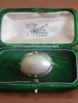 Victorian Silver and Pearl Lace Brooch