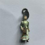 Victorian Enamelled ‘Risqué’ Woman Pendant Charm