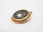 19th Century Rose Gold Flower Pendant c1860