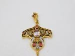 Vintage 9ct Gold Suffragette Pendant with Amethyst