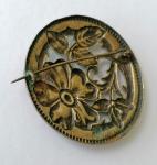 Nouveau Enamel Flower Brooch Vintage Charm