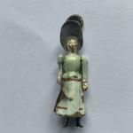 Victorian Enamelled ‘Risqué’ Woman Pendant Charm