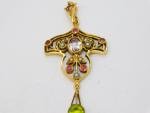 Vintage 9ct Gold Suffragette Pendant with Amethyst