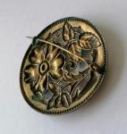 Nouveau Enamel Flower Brooch Vintage Charm