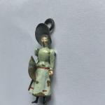 Victorian Enamelled ‘Risqué’ Woman Pendant Charm
