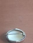 Victorian Silver and Pearl Lace Brooch