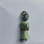 Victorian Enamelled ‘Risqué’ Woman Pendant Charm
